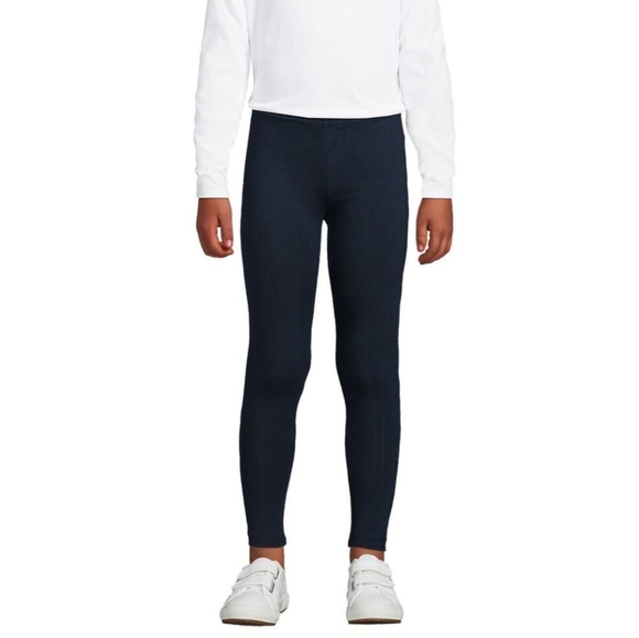 Lands' End Tough Cotton Ankle Legging Deep Sea Navy Girls Plus Size XL (14+-16+) - Picture 1 of 10